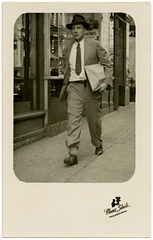 Man with a Package, Movie Shots Photo, Philadelphia, Pa.