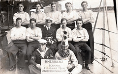 Tug of War Team, Destroyer HMS Wallace, probably 1920s