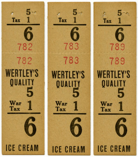 Wertley's Quality Ice Cream Price Tags