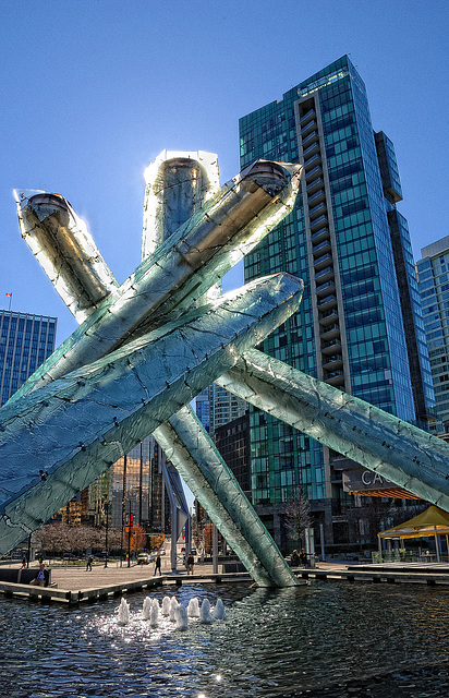 Vancouvers' Olympic Torch - Jack Poole Plaza