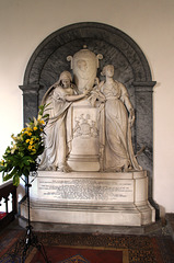 Detail of Henniker Memorial (by Joseph Kendrick) St Mary's Church, Thornham Magna, Suffolk