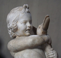 Detail of the Sculpture of the Boy with Goose in the Vatican Museum, July 2012