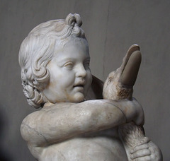 Detail of the Sculpture of the Boy with a Goose in the Vatican Museum, July 2012