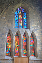 Pluscarden Benedictine Monastery is noted for its very fine modern stained glass windows