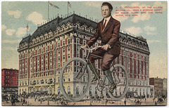 J. C. Ferguson Using a Morrow Coaster Brake at the Hotel Astor, New York