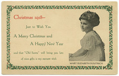 Mary Elizabeth Doutrich, Christmas 1918