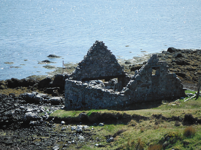 Ruined boathouse, North Uist, Outer Hebrides, Scotland