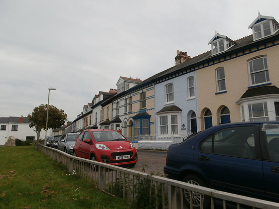 A terrace of houses facing the sea - we nearly bought one of these way back in the 1970's