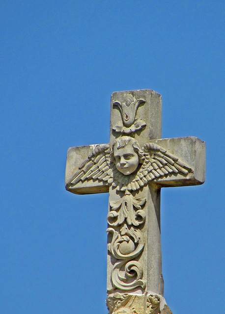 Cross with Cherub Angel