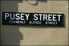 Pusey Street sign