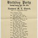 Birthday Party, Nantmeal M. E. Church, Sept. 15, 1910