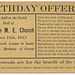 Birthday Offering, Cookman M. E. Church, Oct. 15, 1912