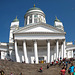 Tourists at the Helsinki Cathedral