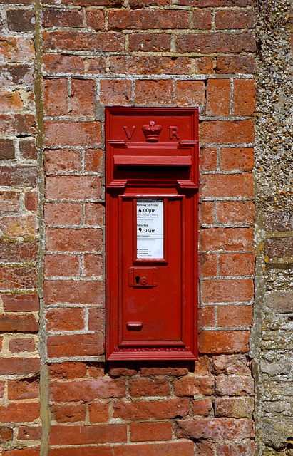 Victorian wall mounted post box