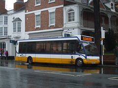 DSCF4555 Johnsons Coach and Bus MX08 MYO in Stratford-upon-Avon - 28 Feb 2o14