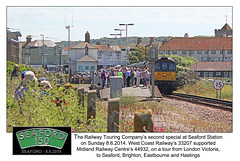 Seaford 150 - West Coast Railway's 33207 & Seaford station - 8.6.2014