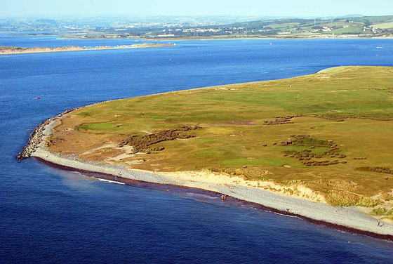 The edge of Northam Burrows at the coast