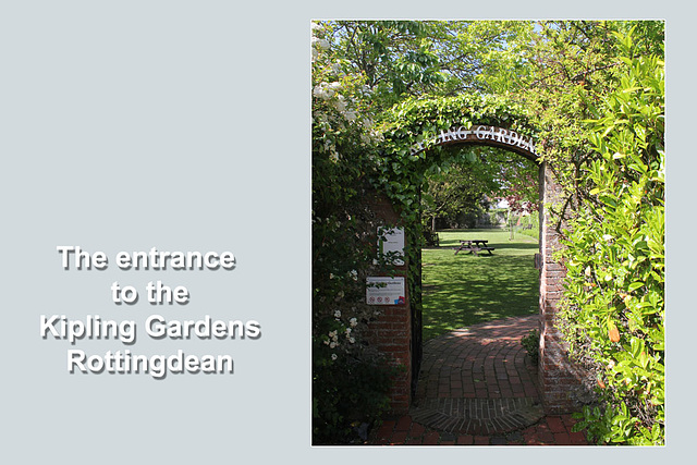 The entrance to Kipling Gardens - Rottingdean - 9.5.2014
