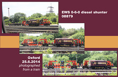 EWS 0-6-0 diesel shunter 08879 - Oxford - 25.6.2014