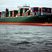 Erstankunft des Containerriesen Thalassa Hellas in Hamburg