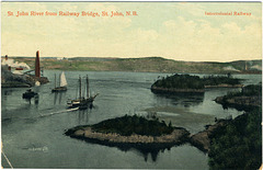 St. John River from Railway Bridge, St. John, N.B.