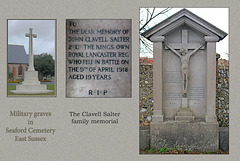 Family memorial  Lt John Clavell Salter Seaford Cemetery E Sussex 2014