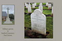 Military grave Private William Silvanus Parfitt of Mountain Ash - Seaford Cemetery - East Sussex - 21.3.2014