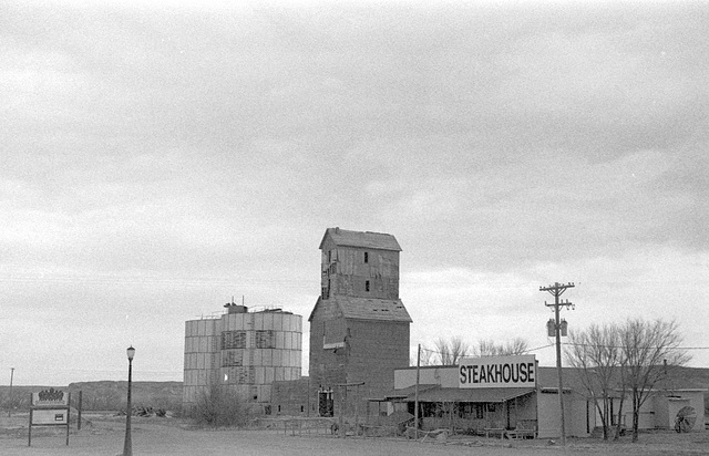 Derelict Grain Elevator and Steakhouse