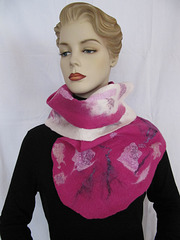felted shawl - pink