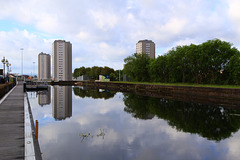 The forth Clyde canal at Port Dundas, glasgow