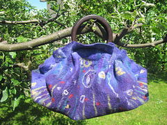 felted handbag - purple