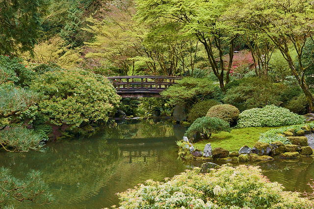 The Moon Bridge – Japanese Garden, Portland, Oregon