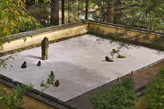 The Sand and Stone Garden from Above – Japanese Garden, Portland, Oregon