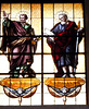 Pieve di Tremosine. Kirche San Giovanni Battista. Fensterbildnisse der Apostel Petrus und Paulus. . ©UdoSm