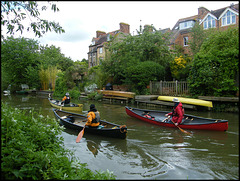 canoeing on the canal