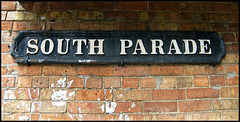 South Parade street sign