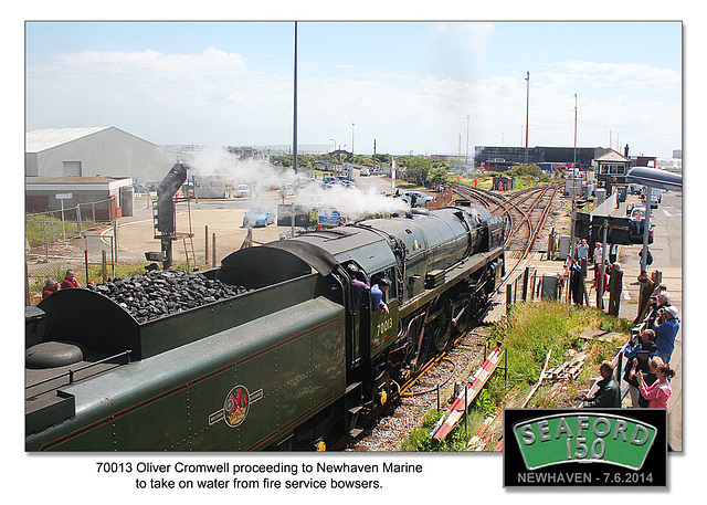 Seaford 150 - 70013 Oliver Cromwell to Newhaven Marine  - 7.6.2014