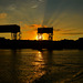 Sunset over Millbay Docks, Plymouth