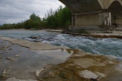 la Drôme - au  pont d'Allex