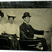 Tintype of Two Women and a Man in an Early Automobile