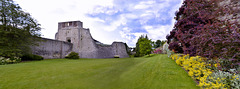 Farnham Castle Keep and gardens panorama