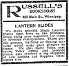 Velox cards at Russell Lang ... Manitoba Morning Free Press Tue  Jan 24  1905 p5