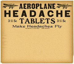 Aeroplane Headache Tablets Make Headaches Fly