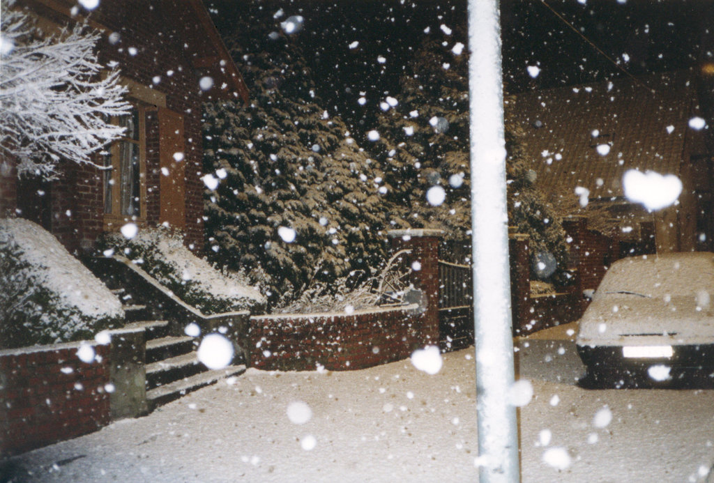décembre 1999 il neige à gros flocons !