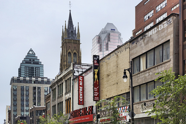 Urban Transitions – Saint Catherine Street near Saint-Alexandre, Montréal, Québec