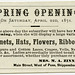 Spring Opening, Bonnets, Hats, Flower, Ribbons, April 22, 1871