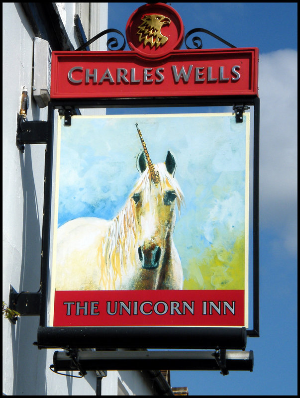 Unicorn pub sign