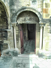 Door to chapel on bridge at Avignon