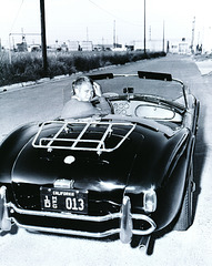 Steve McQueen in a Shelby Cobra