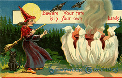 Beware Your Fate Is in Your Own Hands! Halloween Greetings